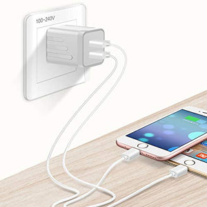 5V/2.1A USB Wall Charger Plug Adapter