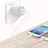 5V/2.1A USB Wall Charger Plug Adapter