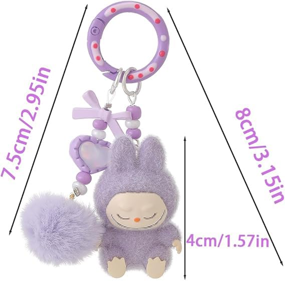 Labubu Cartoon Key Chain for Bag Charms Handbag Phones
