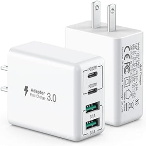 USB C Charger, 40W 4-Port USB C Charger Block, Fast Charging