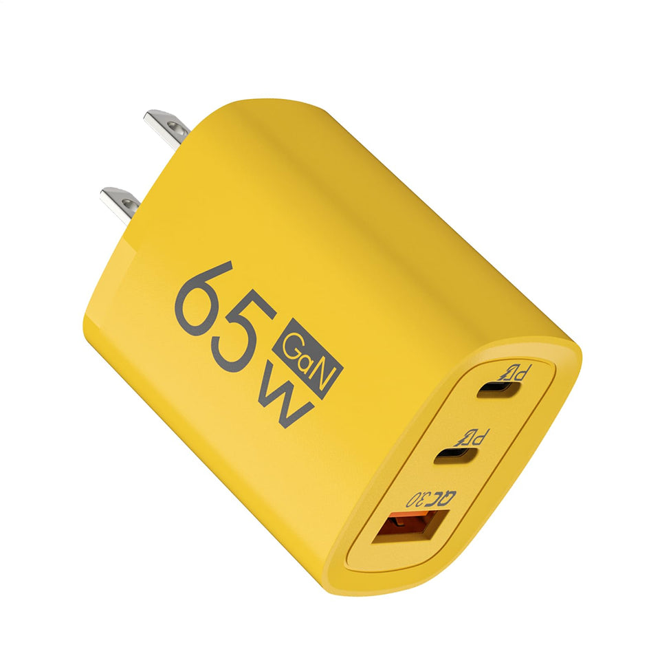 Wall Charger with USB and USB C Ports - 3 Port Adapte