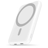 Podoru Mag-Safe Power Bank, Mini 5000mAh Magnetic Battery Pack Power Bank with USB-C Cable 20W Fast Charging Ultra Slim for MagSafe Charger Portable for iPhone 16/15/14/13/12/ All Series-Black