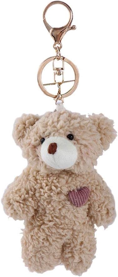 BWESOO Brown Bear Plush Keychain, Stuffed Animals Bag Pendant