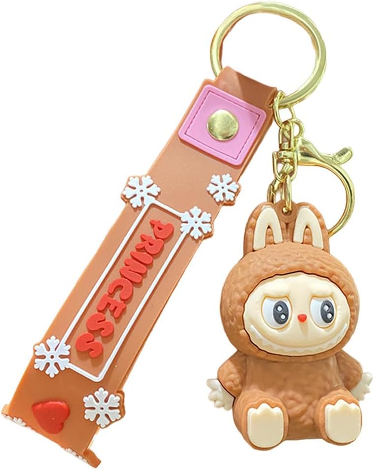 Miokkley Labubu Keychain, Cute Labubu Doll Wristlet Accessories