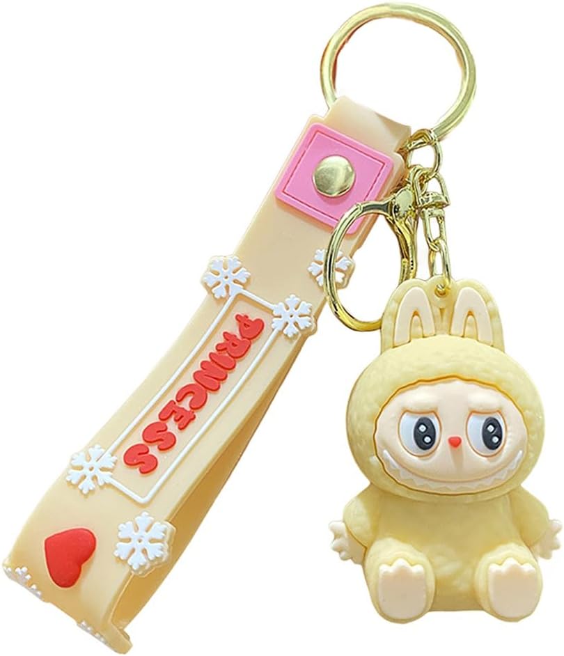 Miokkley Labubu Keychain, Cute Labubu Doll Wristlet Accessories