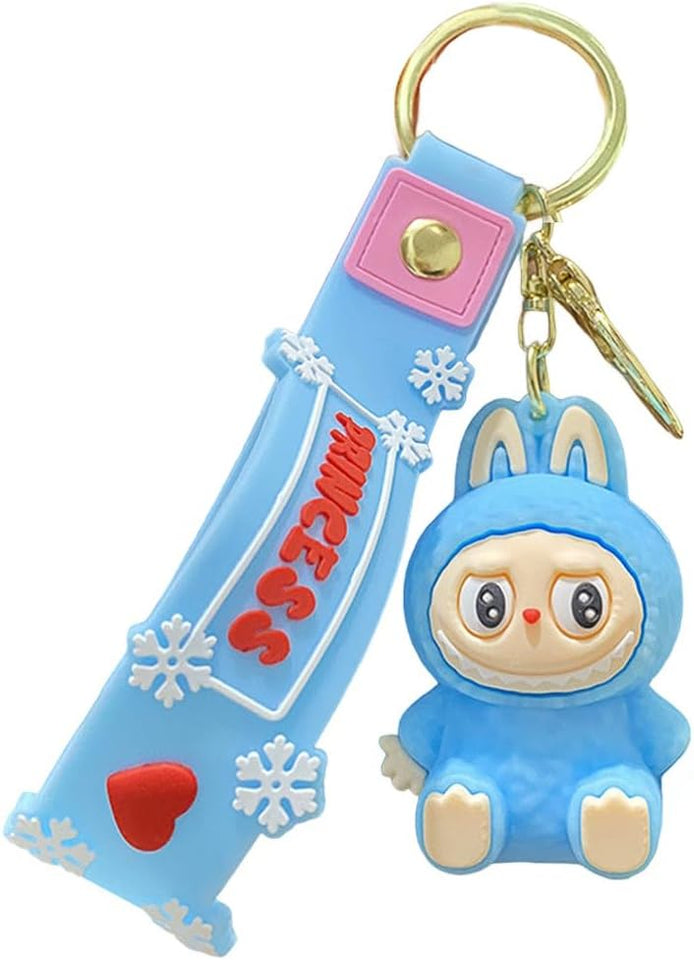 Miokkley Labubu Keychain, Cute Labubu Doll Wristlet Accessories