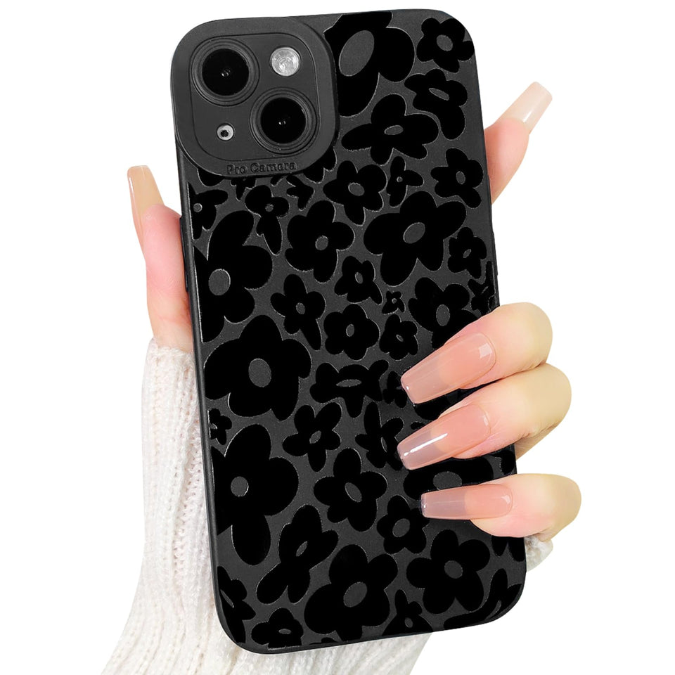 Lovmooful Compatible for iPhone Case Cute Cool  Black Design