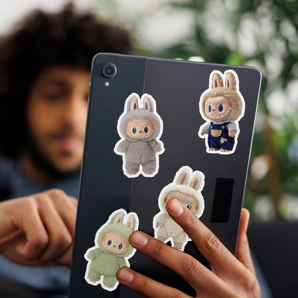 100 Pcs Cartoon Labubu Stickers, Cool Sticker  Waterproof Vinyl Decal