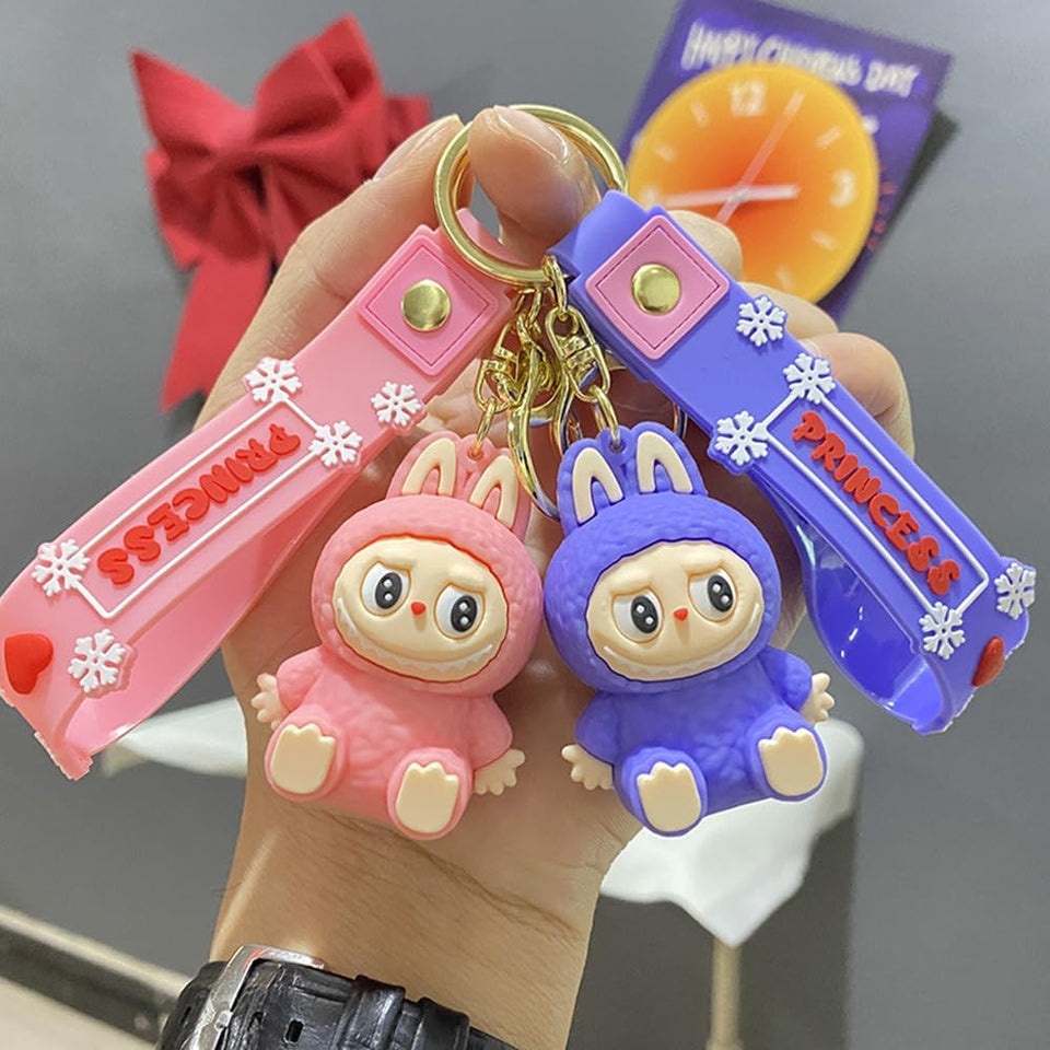 Miokkley Labubu Keychain, Cute Labubu Doll Wristlet Accessories