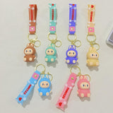Miokkley Labubu Keychain, Cute Labubu Doll Wristlet Accessories