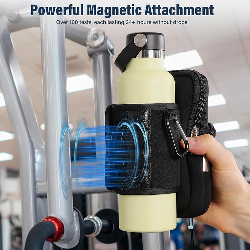 MINICUTE Magnetic Gym Bag Waterbottle Pouch Holder Carrier
