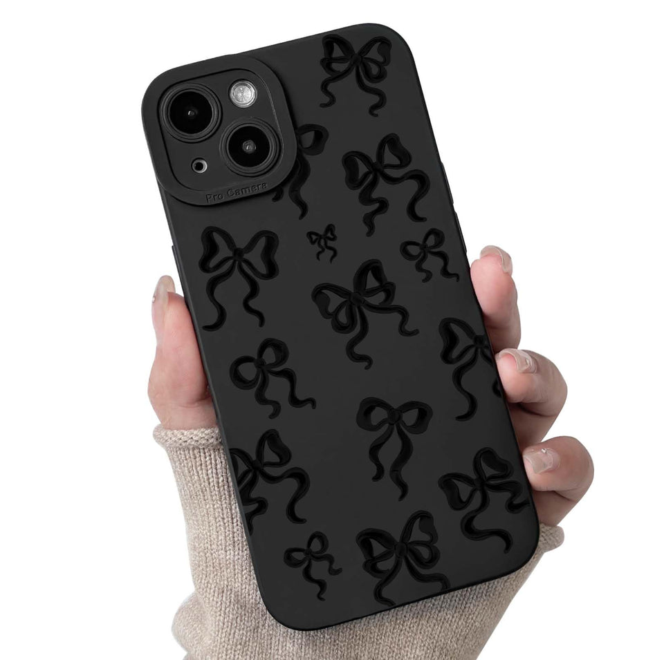 Lovmooful Compatible for iPhone Case Cute Cool  Black Design