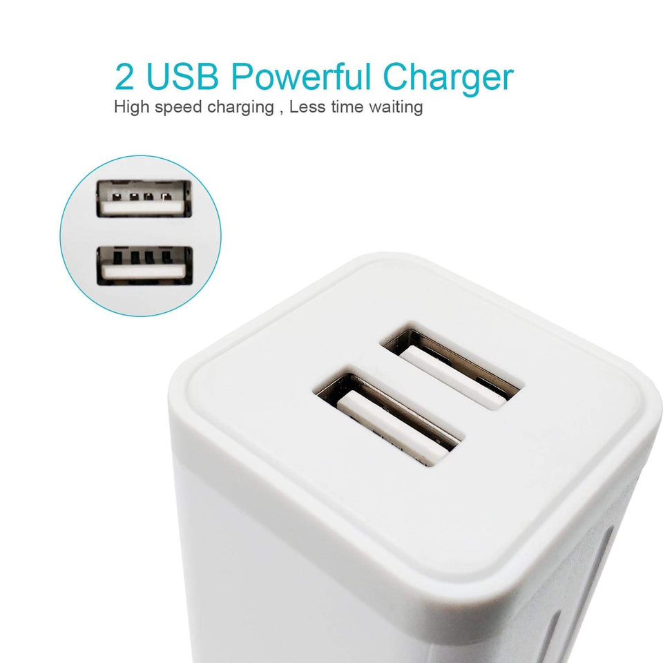 5V/2.1A USB Wall Charger Plug Adapter