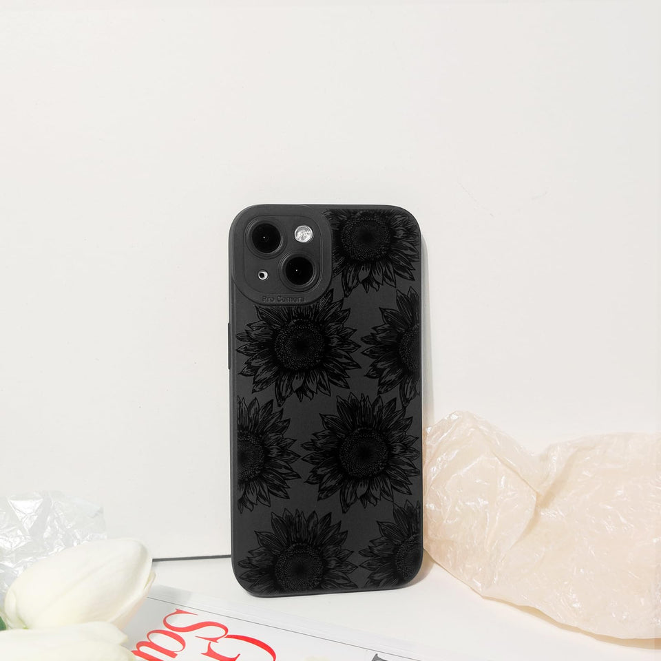 Lovmooful Compatible for iPhone Case Cute Cool  Black Design