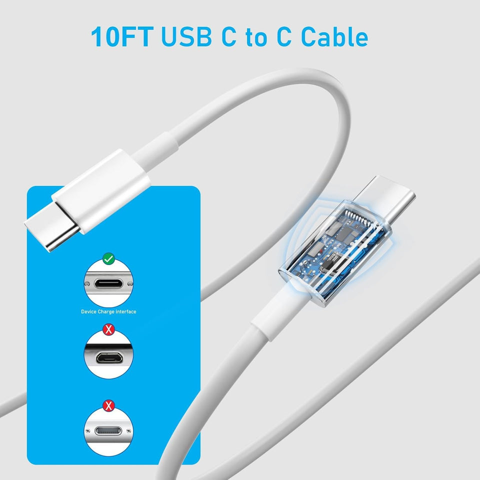 20-45W Super Fast Charging Wall Charger with 6FT Type C to C Cable
