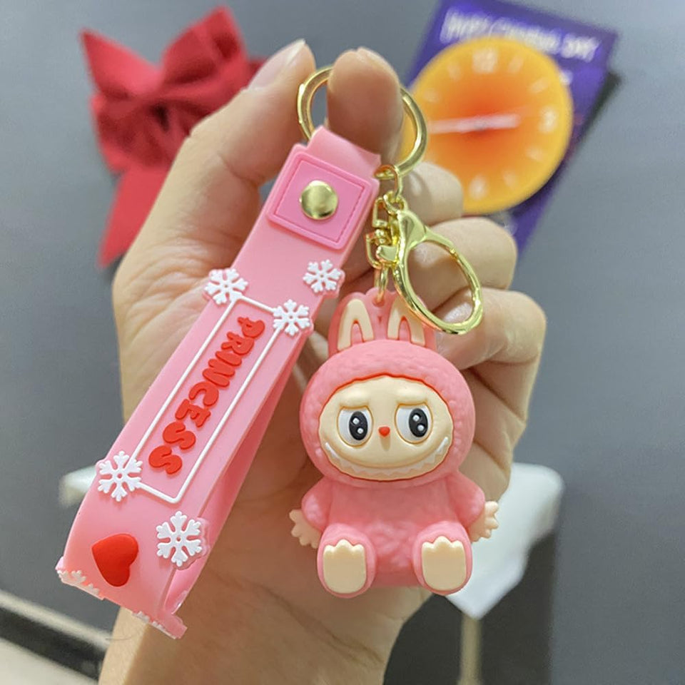 Miokkley Labubu Keychain, Cute Labubu Doll Wristlet Accessories