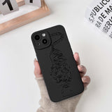 Lovmooful Compatible for iPhone Case Cute Cool  Black Design