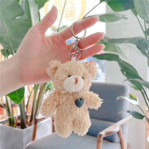 BWESOO Brown Bear Plush Keychain, Stuffed Animals Bag Pendant