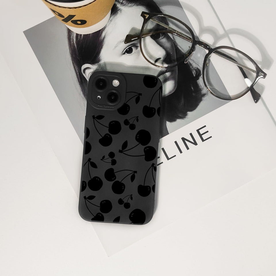 Lovmooful Compatible for iPhone Case Cute Cool  Black Design