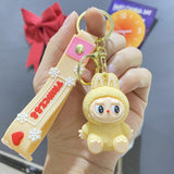 Miokkley Labubu Keychain, Cute Labubu Doll Wristlet Accessories