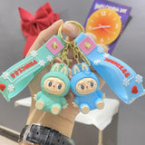 Miokkley Labubu Keychain, Cute Labubu Doll Wristlet Accessories