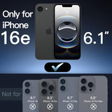 JETech Magnetic Case for iPhone 16e 6.1-Inch 2025 Compatible with MagSafe, Translucent Matte Back Slim Shockproof Phone Cover (Black)