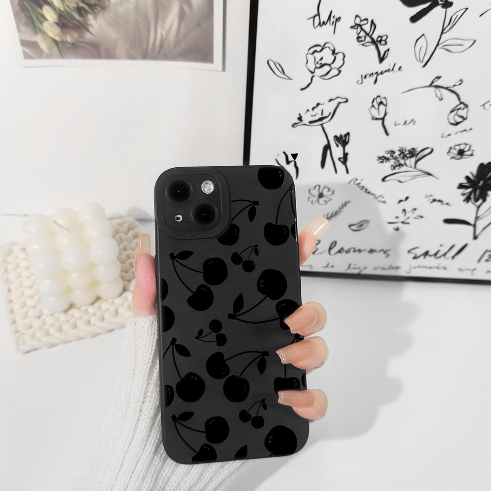 Lovmooful Compatible for iPhone Case Cute Cool  Black Design