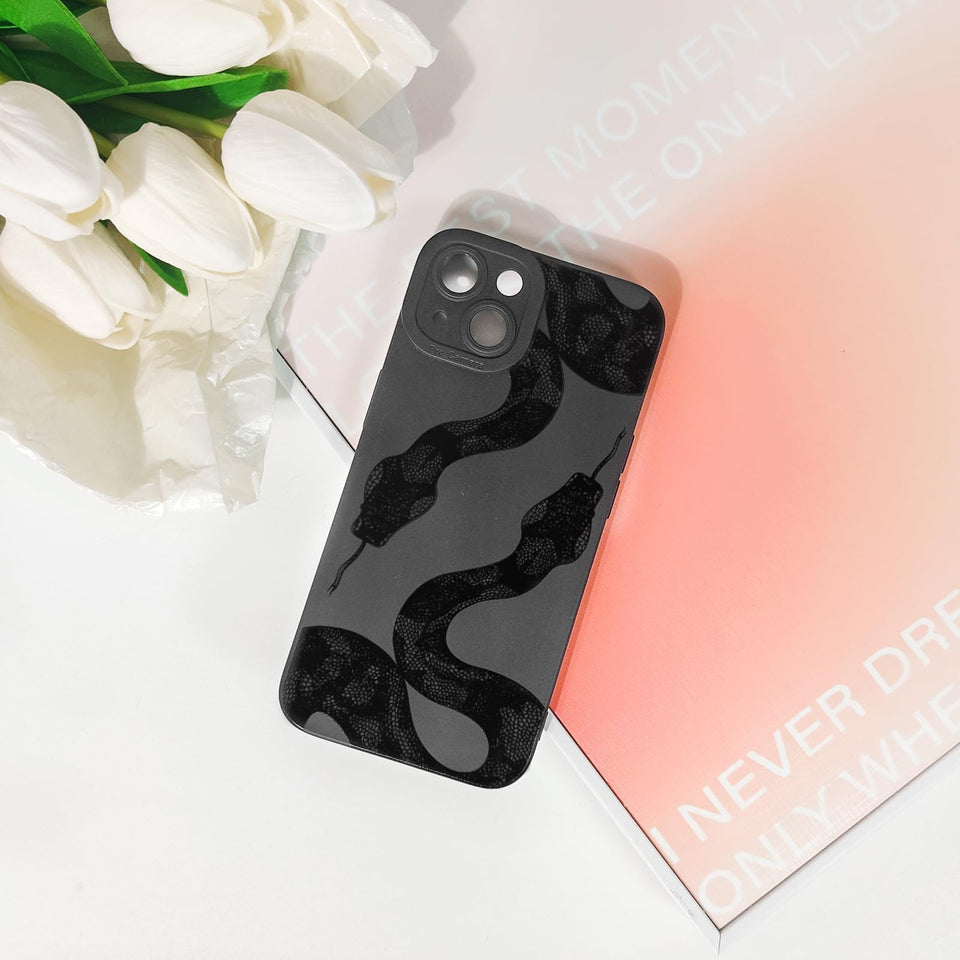 Lovmooful Compatible for iPhone Case Cute Cool  Black Design