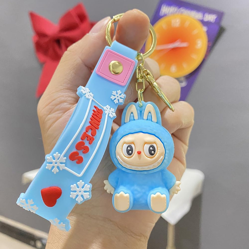 Miokkley Labubu Keychain, Cute Labubu Doll Wristlet Accessories