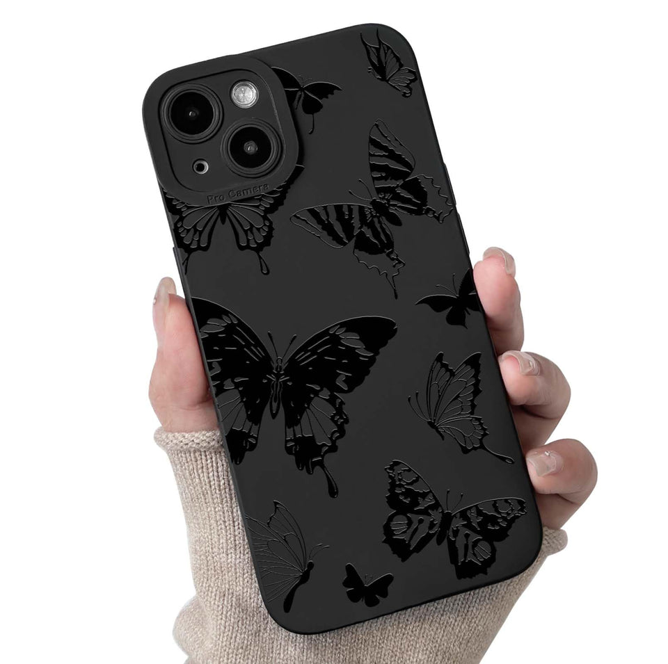 Lovmooful Compatible for iPhone Case Cute Cool  Black Design