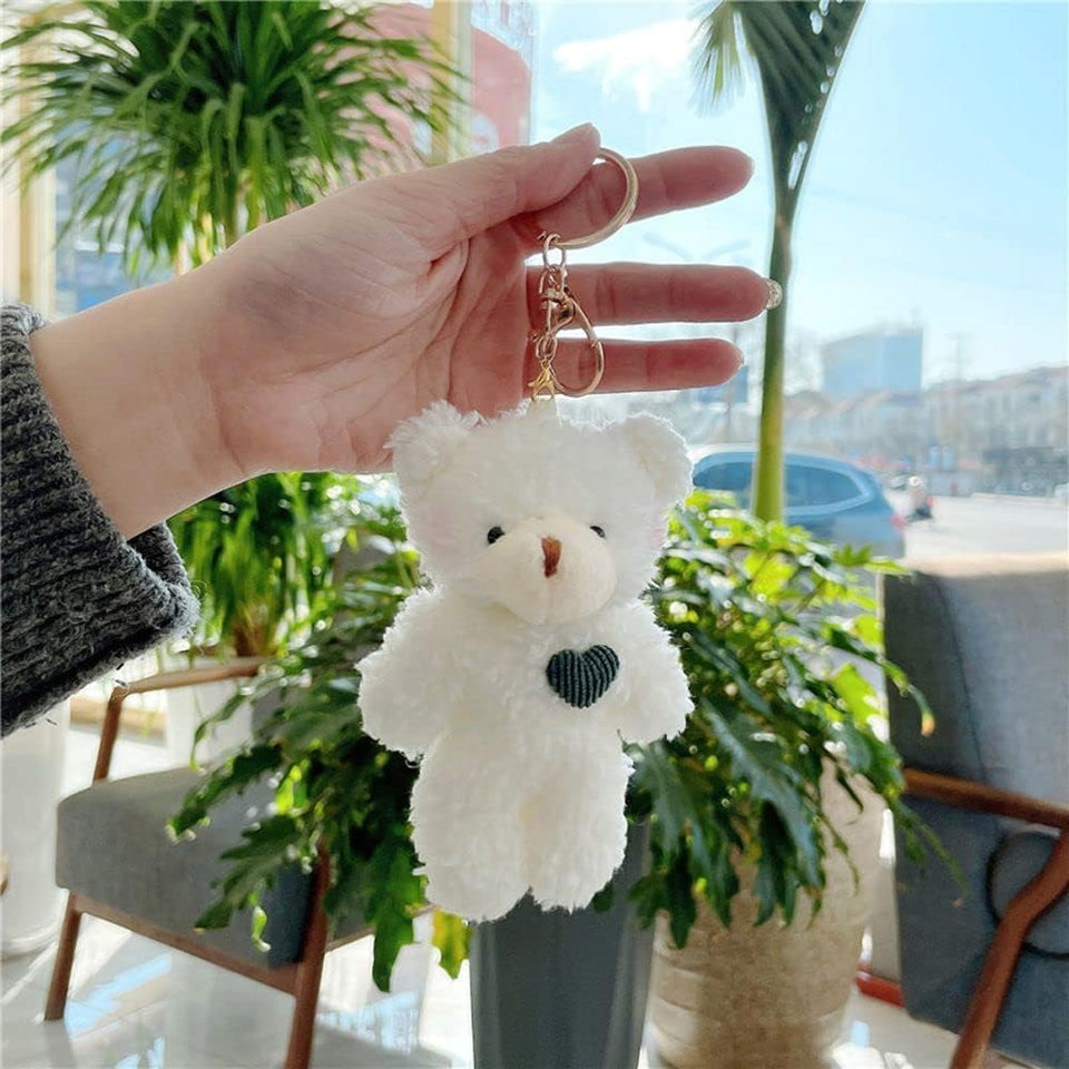 BWESOO Brown Bear Plush Keychain, Stuffed Animals Bag Pendant