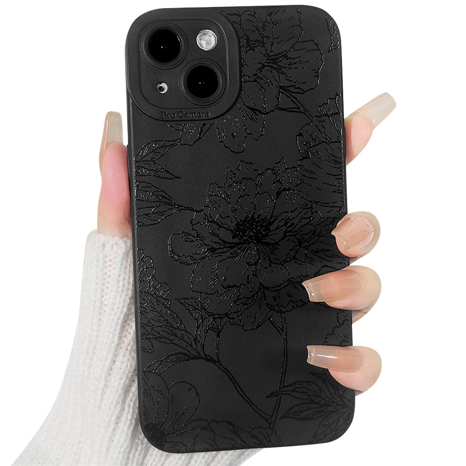 Lovmooful Compatible for iPhone Case Cute Cool  Black Design