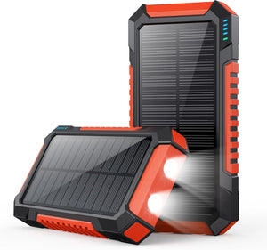 Solar Charger Power Bank 40800mAh Portable Charger,PD3.0 USB C Fast Charging Battery Pack,3 Outputs Solar Power Bank with 2 LED Flashlight Compatible with iPhone 15/14/13/12/11,Android Samsung-Orange