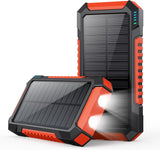 Solar Charger Power Bank 40800mAh Portable Charger,PD3.0 USB C Fast Charging Battery Pack,3 Outputs Solar Power Bank with 2 LED Flashlight Compatible with iPhone 15/14/13/12/11,Android Samsung-Orange