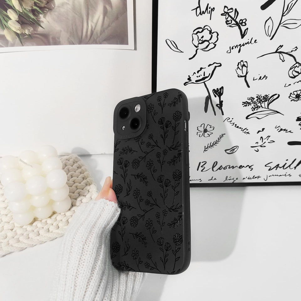 Lovmooful Compatible for iPhone Case Cute Cool  Black Design