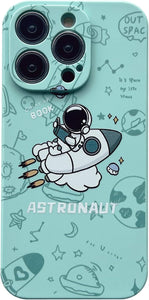 Case for iPhone Cool Cartoon Astronaut Space Design
