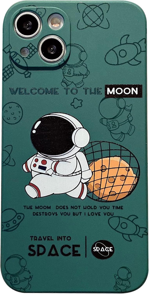 Case for iPhone Cool Cartoon Astronaut Space Design