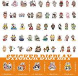 100 Pcs Cartoon Labubu Stickers, Cool Sticker  Waterproof Vinyl Decal