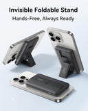 INIU for MagSafe Portable Charger, Ultra Slim 5500mAh 20W Magnetic Power Bank with Foldable Stand, USB-C in&Out Wireless Battery Pack, for iPhone 16/16 Plus/16 Pro/16 Pro Max, iPhone 15/14/13/12