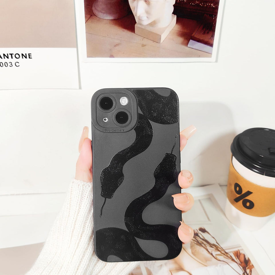 Lovmooful Compatible for iPhone Case Cute Cool  Black Design