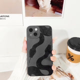 Lovmooful Compatible for iPhone Case Cute Cool  Black Design