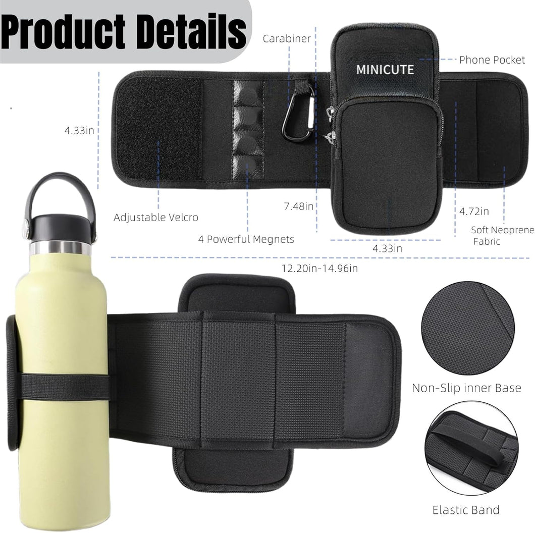 MINICUTE Magnetic Gym Bag Waterbottle Pouch Holder Carrier
