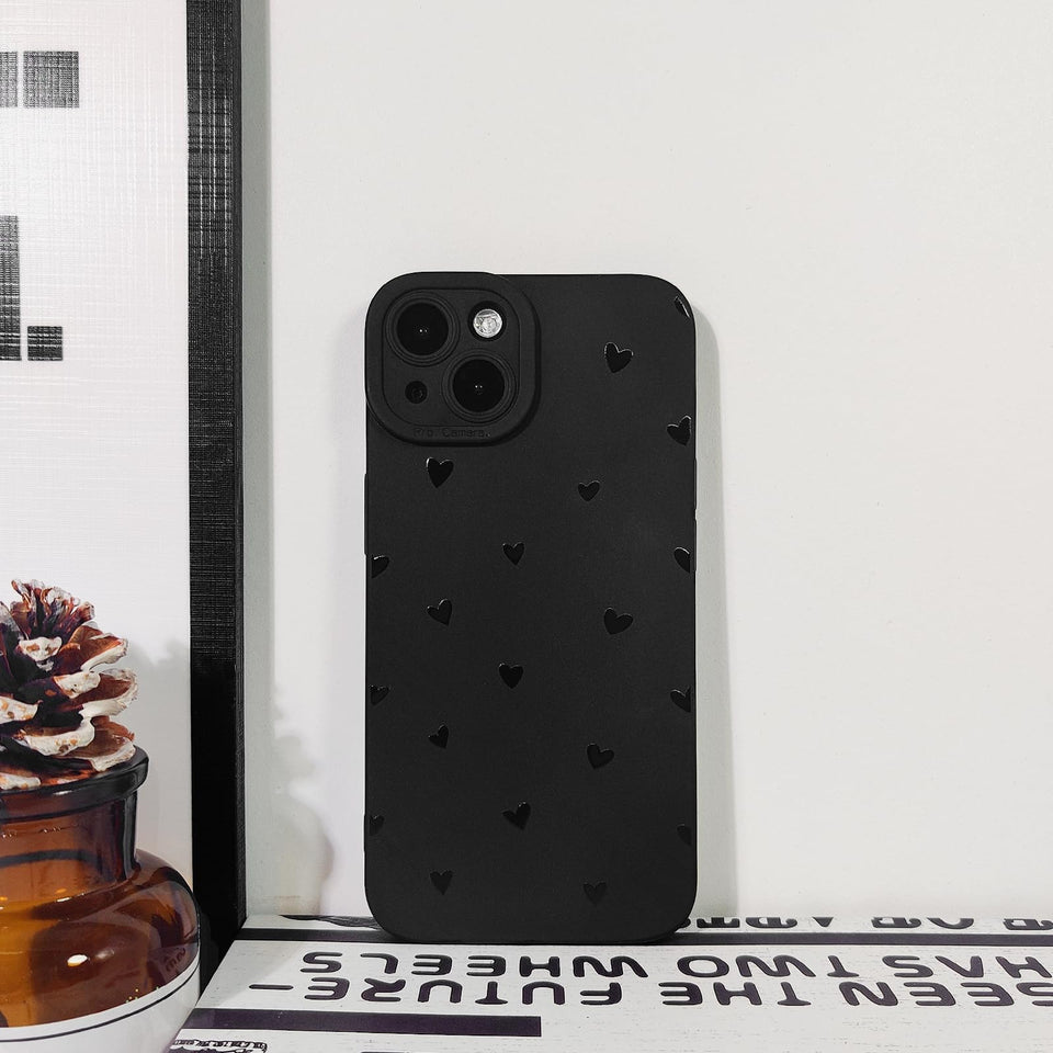 Lovmooful Compatible for iPhone Case Cute Cool  Black Design