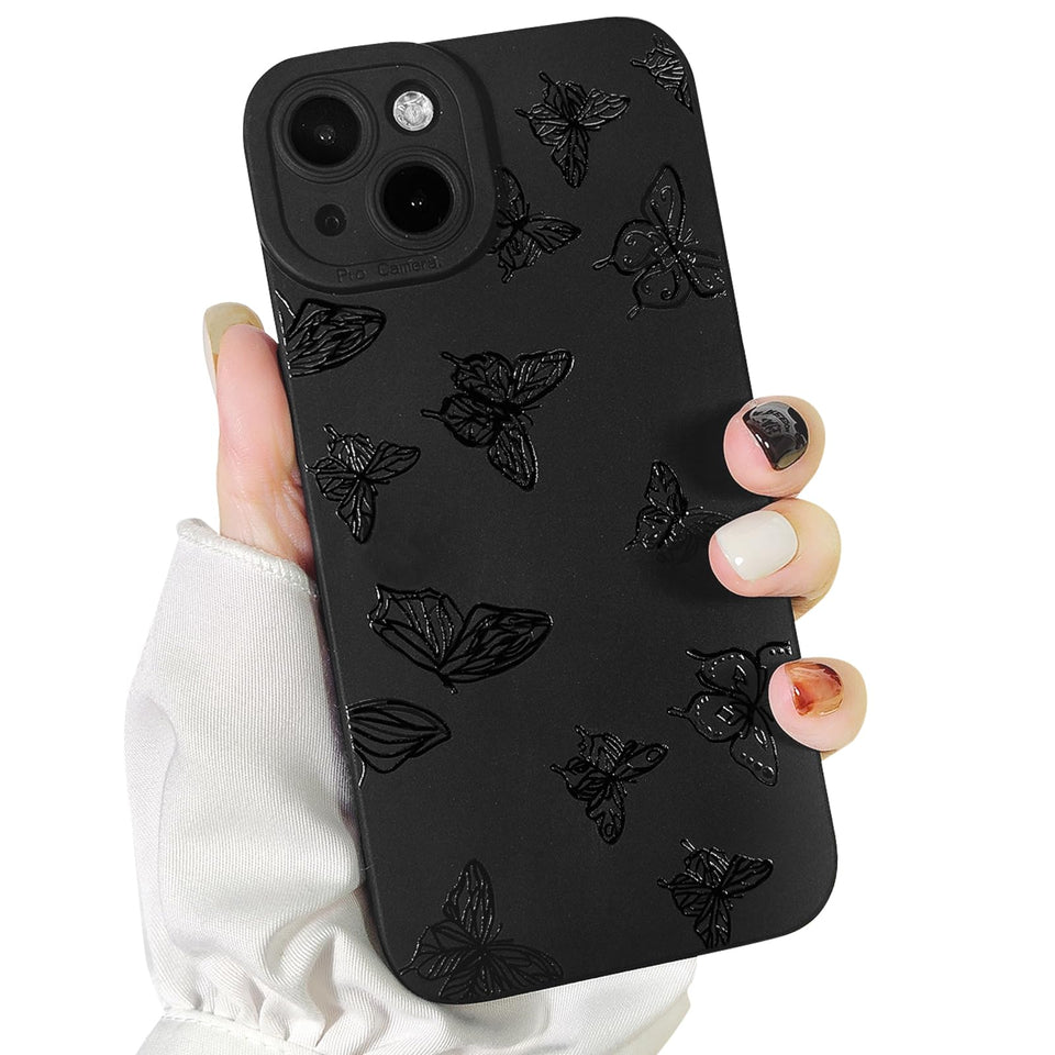 Lovmooful Compatible for iPhone Case Cute Cool  Black Design