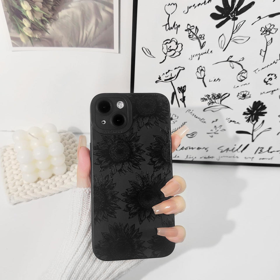 Lovmooful Compatible for iPhone Case Cute Cool  Black Design