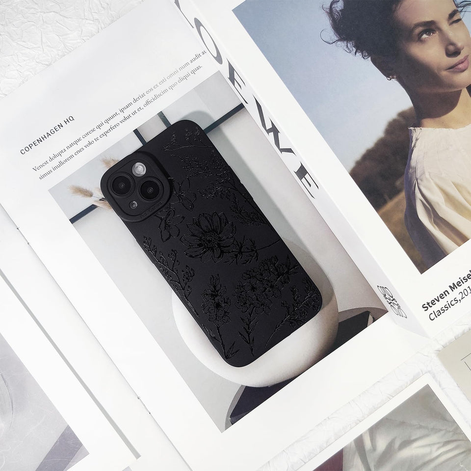 Lovmooful Compatible for iPhone Case Cute Cool  Black Design