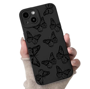 Lovmooful Compatible for iPhone Case Cute Cool  Black Design