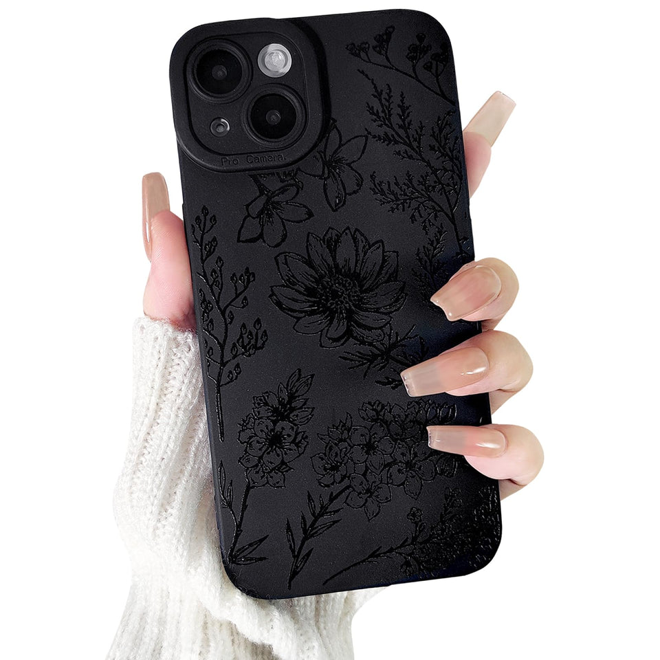Lovmooful Compatible for iPhone Case Cute Cool  Black Design