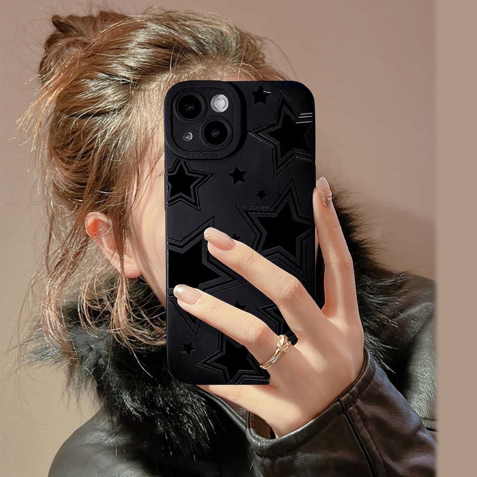Lovmooful Compatible for iPhone Case Cute Cool  Black Design