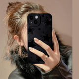 Lovmooful Compatible for iPhone Case Cute Cool  Black Design
